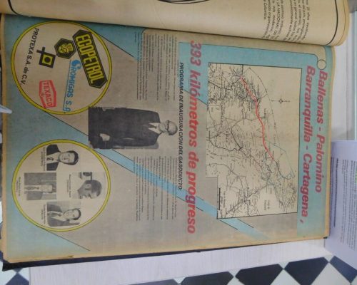 1977 Publicaciones en medios como “El Diario El Caribe”, entre otros; sobre la inauguración del “Gasoducto Costeño”.